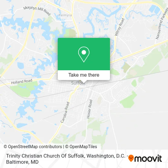 Trinity Christian Church Of Suffolk map