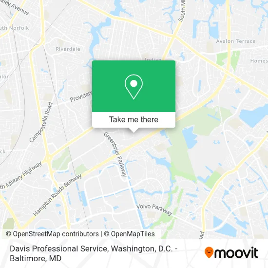 Davis Professional Service map
