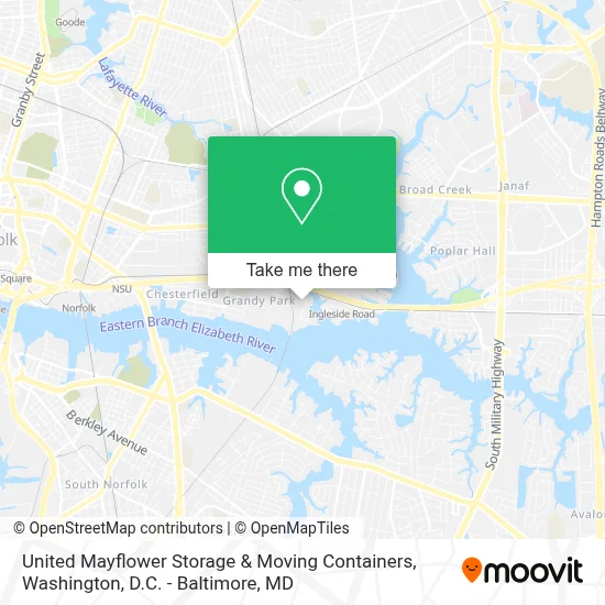 United Mayflower Storage & Moving Containers map