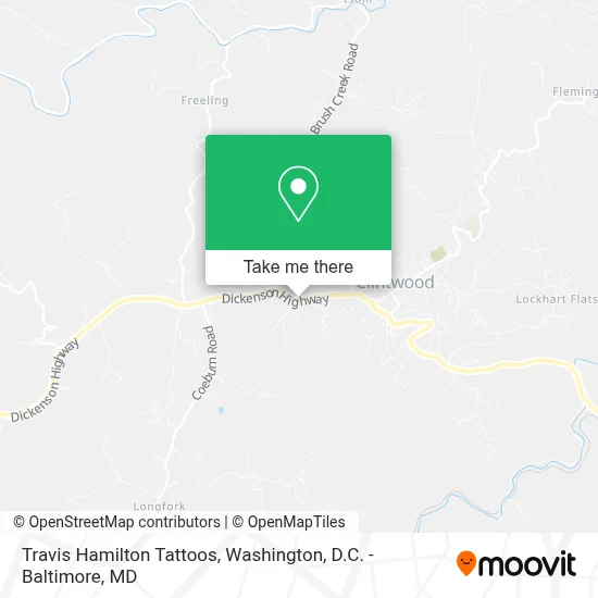 Travis Hamilton Tattoos map
