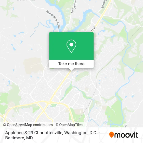 Applebee'S-29 Charlottesville map