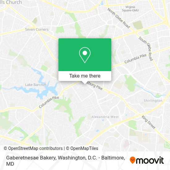 Gaberetnesae Bakery map