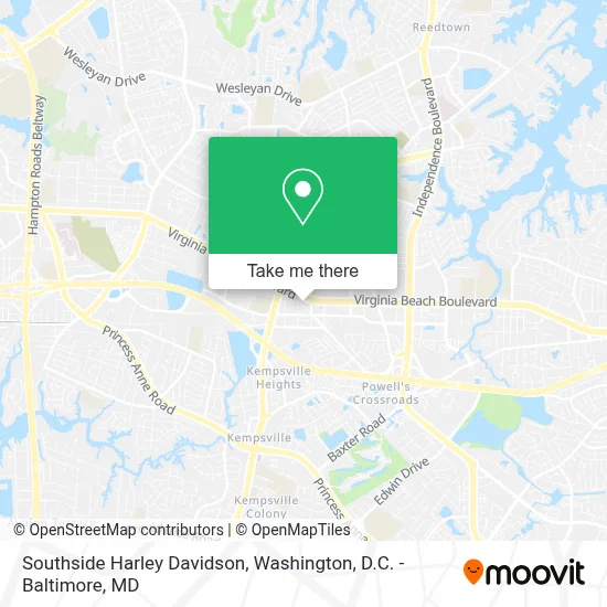 Southside Harley Davidson map