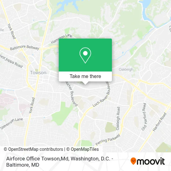 Airforce Office Towson,Md map