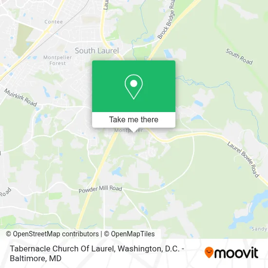 Tabernacle Church Of Laurel map