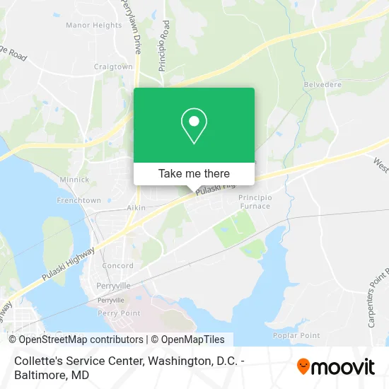 Collette's Service Center map