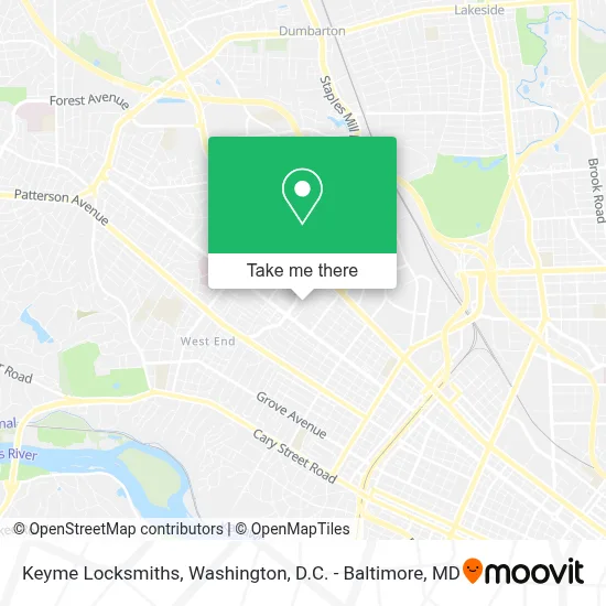 Keyme Locksmiths map