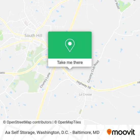 Aa Self Storage map