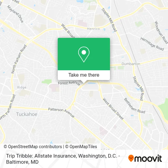 Trip Tribble: Allstate Insurance map
