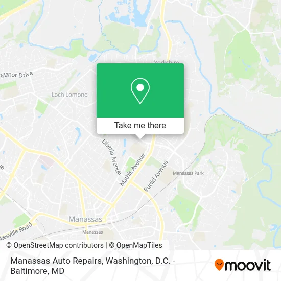 Manassas Auto Repairs map