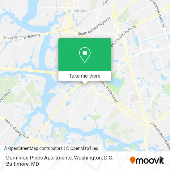 Dominion Pines Apartments map
