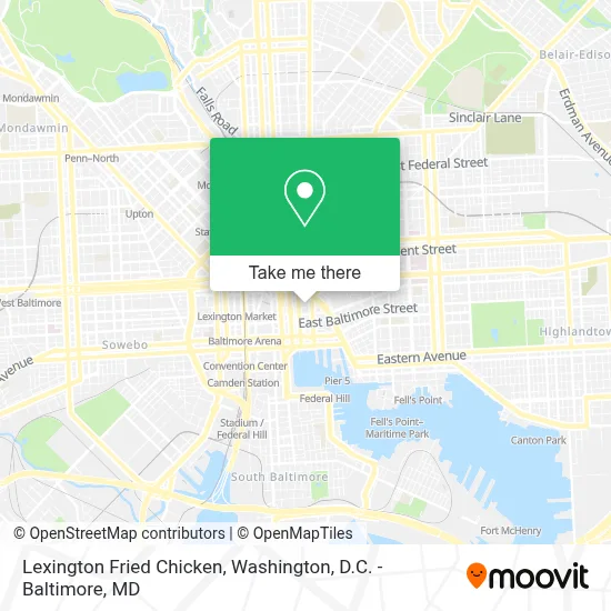 Lexington Fried Chicken map