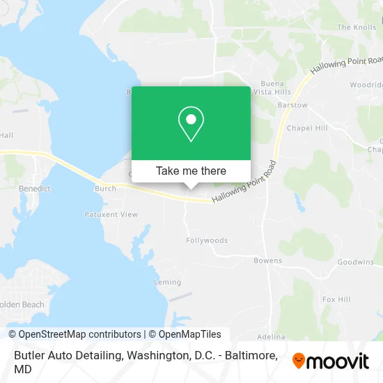 Butler Auto Detailing map