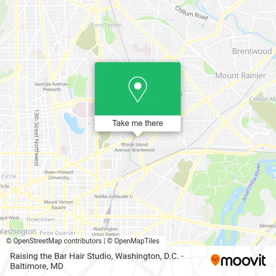 Raising the Bar Hair Studio map