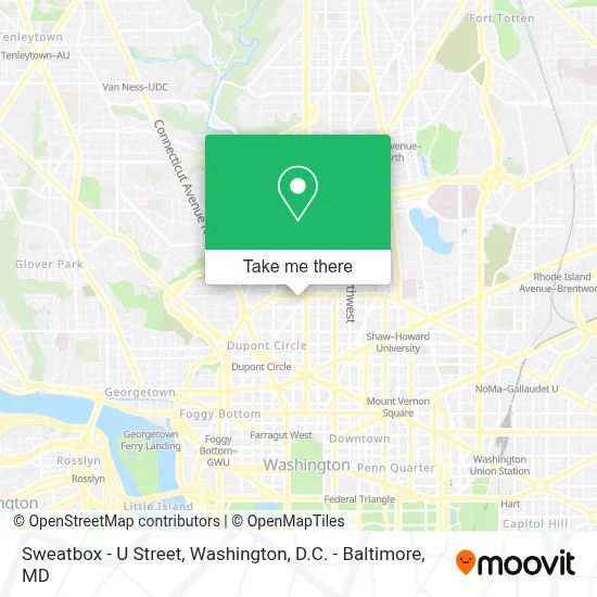 Sweatbox - U Street map
