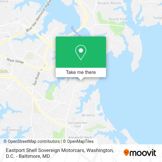 Eastport Shell Sovereign Motorcars map