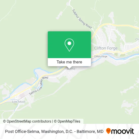 Post Office-Selma map