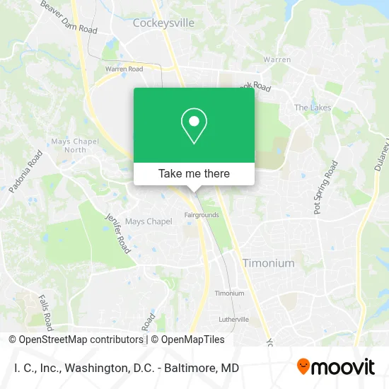 I. C., Inc. map