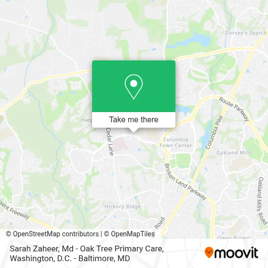 Sarah Zaheer, Md - Oak Tree Primary Care map