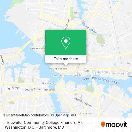 Tidewater Community College Financial Aid map