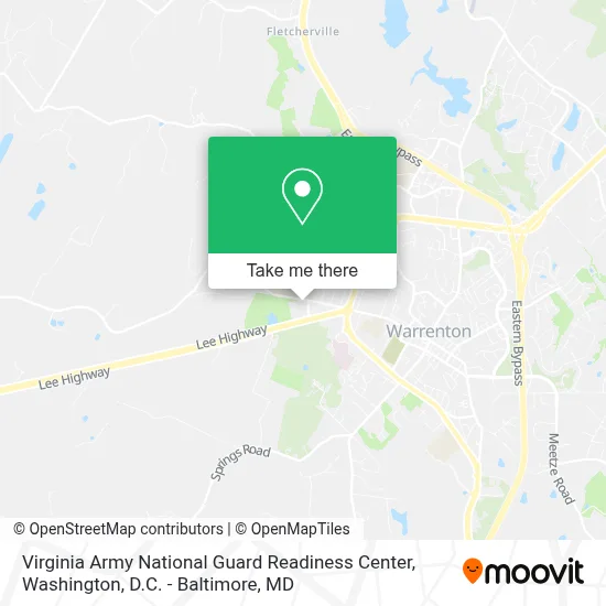 Virginia Army National Guard Readiness Center map