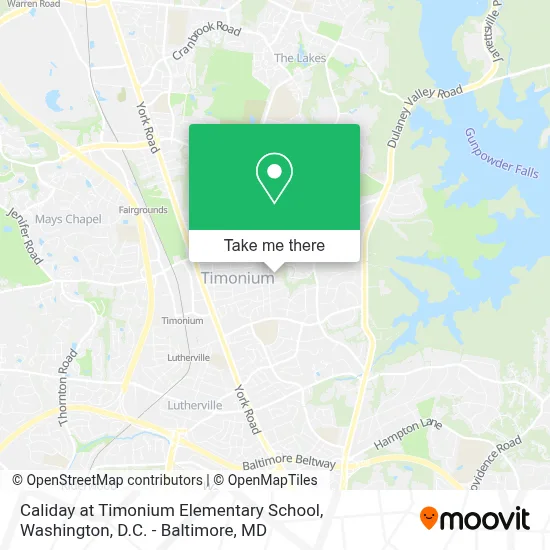 Caliday at Timonium Elementary School map