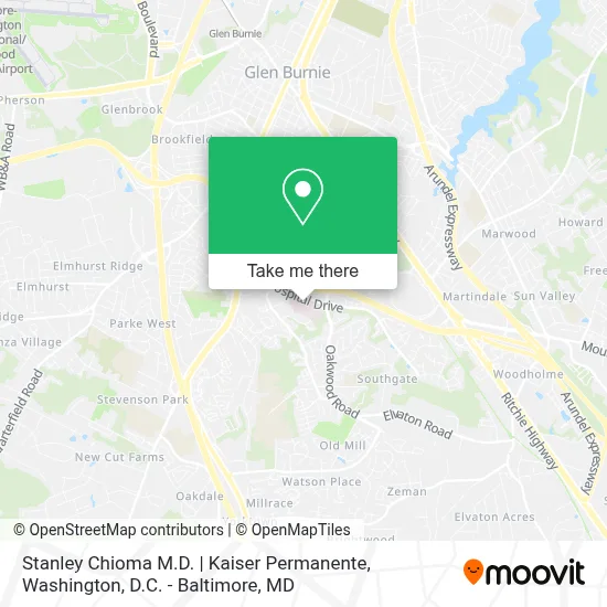 Stanley Chioma M.D. | Kaiser Permanente map