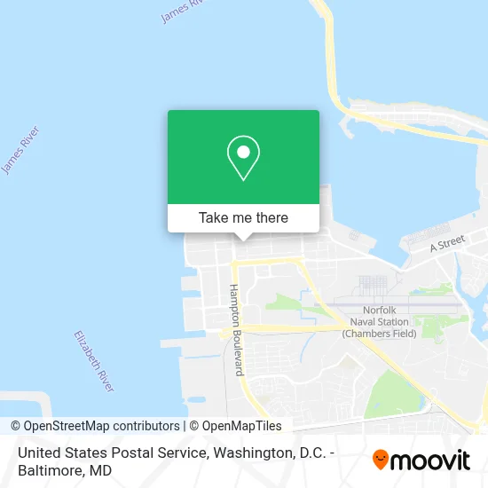 United States Postal Service map