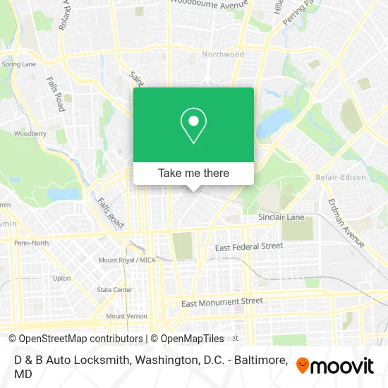 D & B Auto Locksmith map