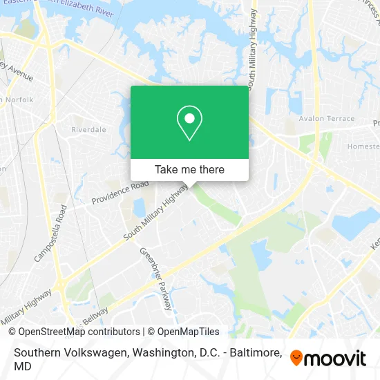Southern Volkswagen map