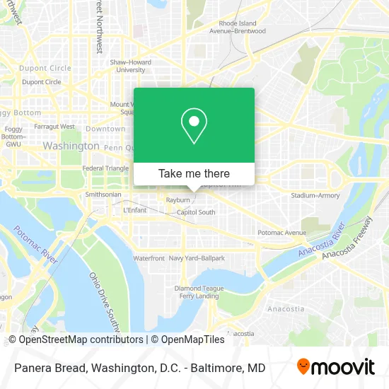 Panera Bread map