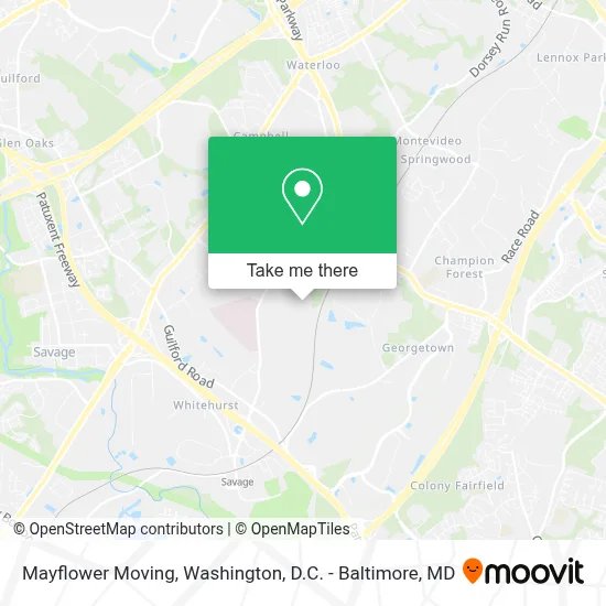 Mayflower Moving map