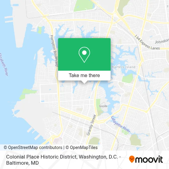 Colonial Place Historic District map