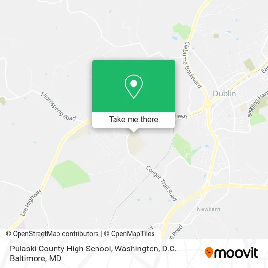 Pulaski County High School map