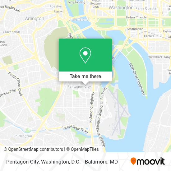 Pentagon City map