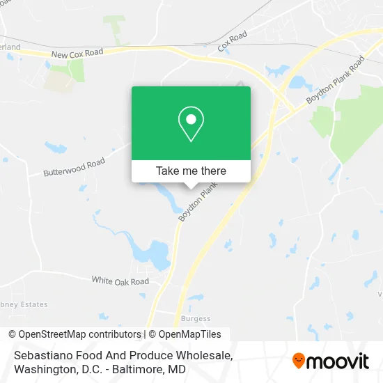 Sebastiano Food And Produce Wholesale map