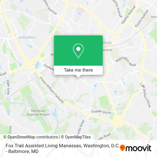 Fox Trail Assisted Living Manassas map