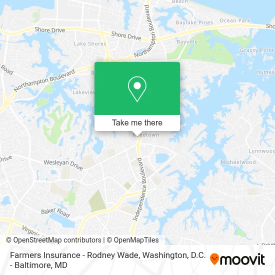 Farmers Insurance - Rodney Wade map