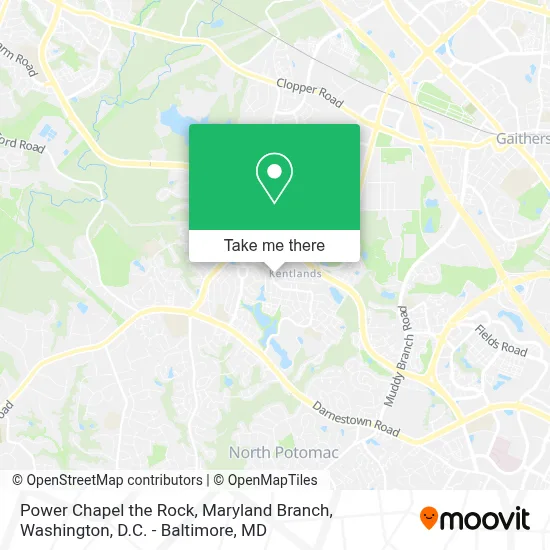 Power Chapel the Rock, Maryland Branch map
