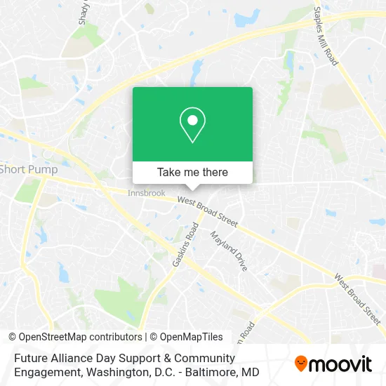Future Alliance Day Support & Community Engagement map