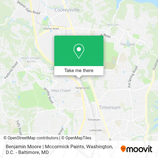 Benjamin Moore | Mccormick Paints map