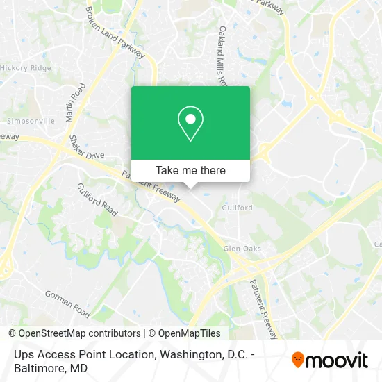Ups Access Point Location map