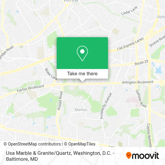 Usa Marble & Granite/Quartz map