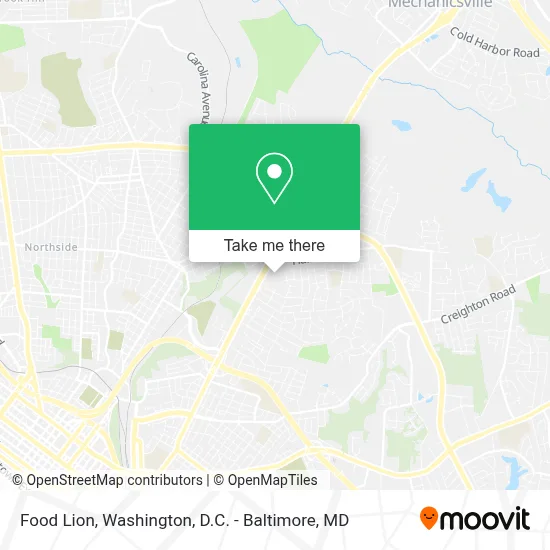 Food Lion map
