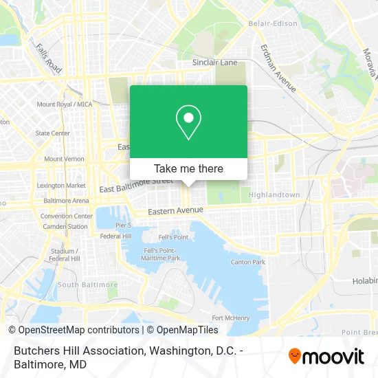 Butchers Hill Association map