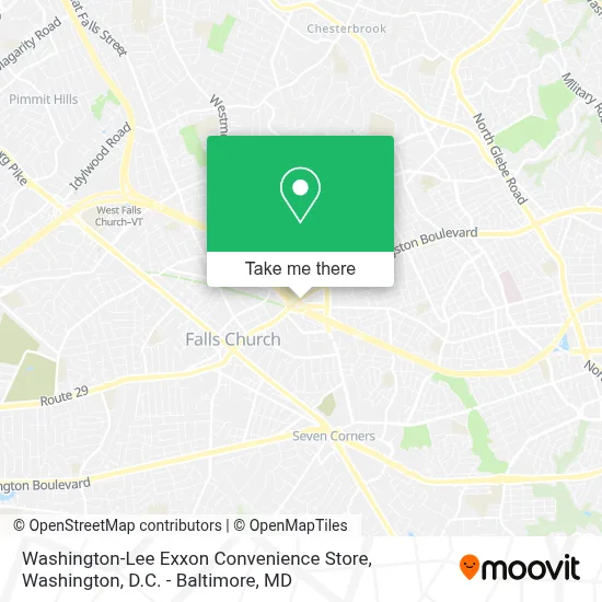 Washington-Lee Exxon Convenience Store map