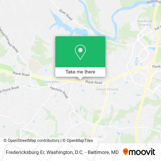 Fredericksburg Er map