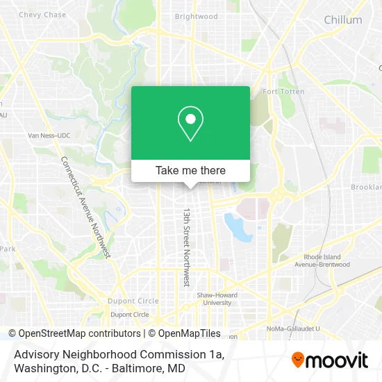 Advisory Neighborhood Commission 1a map