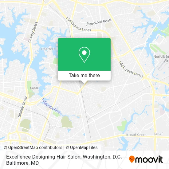 Excellence  Designing Hair Salon map