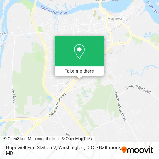 Hopewell Fire Station 2 map